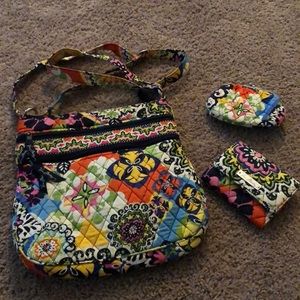 Vera Bradley bag with matching wallet/coin purse